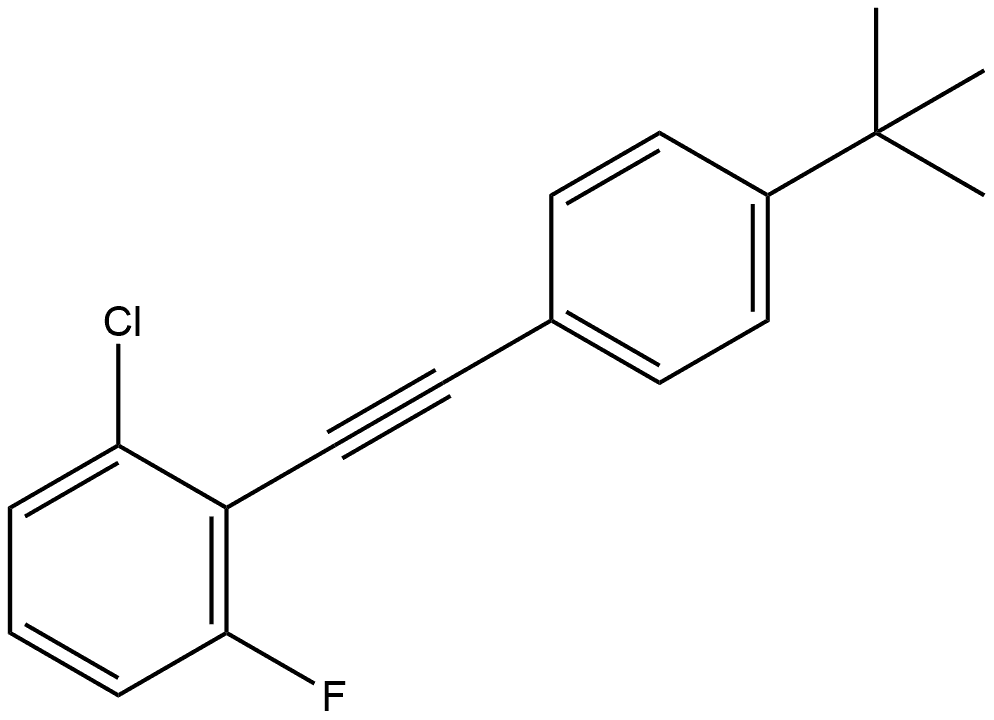 1-Chloro-2-[2-[4-(1,1-dimethylethyl)phenyl]ethynyl]-3-fluorobenzene Structure