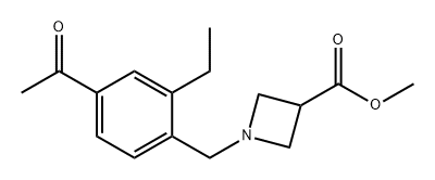 3-Azetidinecarboxylic acid, 1-[(4-acetyl-2-ethylphenyl)methyl]-, methyl ester|西尼莫德杂质27