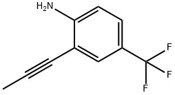 2-(丙-1-炔-1-基)-4-(三氟甲基)苯胺, 2475628-03-4, 结构式