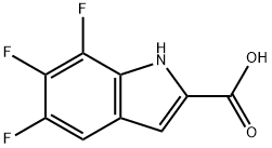 1H-Indole-2-carboxylic acid, 5,6,7-trifluoro- Structure
