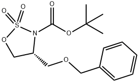 1,2,3-Oxathiazolidine-3-carboxylic acid, 4-[(phenylmethoxy)methyl]-, 1,1-dimethylethyl ester, 2,2-dioxide, (4R)- Struktur