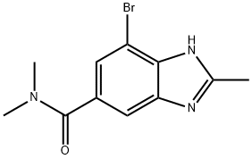 1H-Benzimidazole-5-carboxamide, 7-bromo-N,N,2-trimethyl- 化学構造式