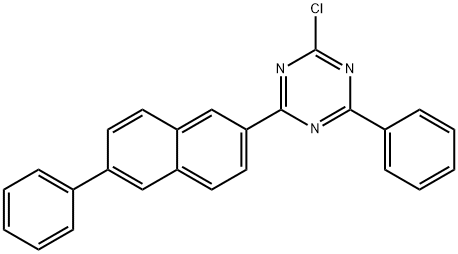 1,3,5-Triazine, 2-chloro-4-phenyl-6-(6-phenyl-2-naphthalenyl)- Structure