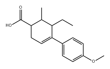 3-Cyclohexene-1-carboxylic acid, 5-ethyl-4-(4-methoxyphenyl)-6-methyl-