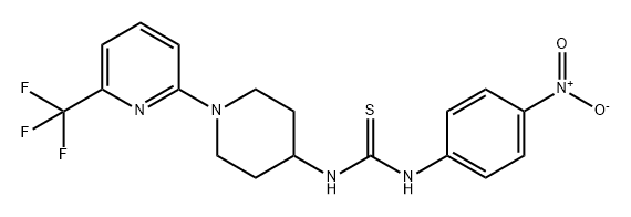 Thiourea, N-(4-nitrophenyl)-N'-[1-[6-(trifluoromethyl)-2-pyridinyl]-4-piperidinyl]- Structure