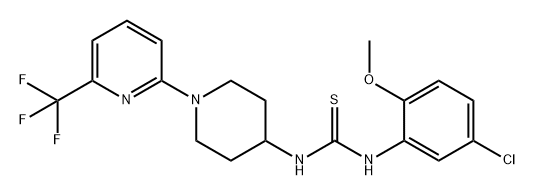 Thiourea, N-(5-chloro-2-methoxyphenyl)-N'-[1-[6-(trifluoromethyl)-2-pyridinyl]-4-piperidinyl]- 化学構造式