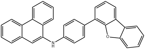 N-[4-(4-二苯并呋喃)苯基]-9-菲胺 结构式