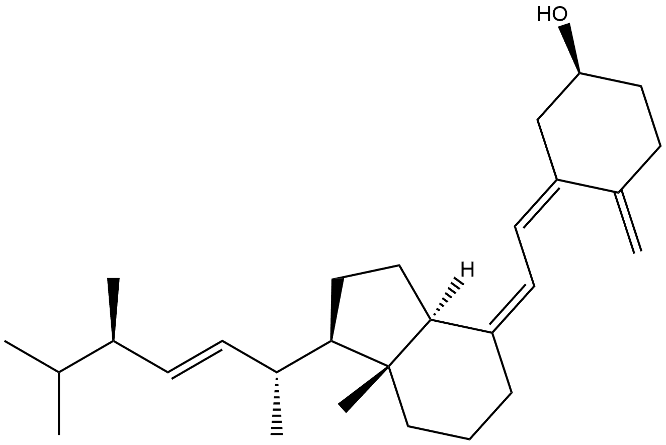 9,10-Secoergosta-5,7,10(19),22-tetraen-3-ol, (3β,5Z,7Z,22E)- (9CI) Structure