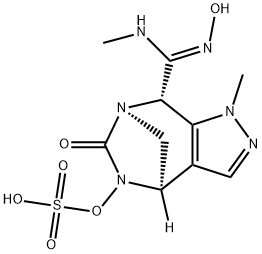 Sulfuric acid, mono[(4R,7R,8S)-4,8-dihydro-8-[(Z)-(hydroxyimino)(methylamino)methyl]-1-methyl-6-oxo-1H-4,7-methanopyrazolo[3,4-e][1,3]diazepin-5(6H)-yl] ester|SULFURIC ACID, MONO[(4R,7R,8S)-4,8-DIHYDRO-8- [(Z)-(HYDROXYIMINO)(METHYLAMINO)METHYL]-1- METHYL-6-OX