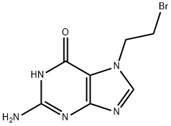 2-Amino-7-(2-bromoethyl)-1,7-dihydro-6H-purin-6-one Structure