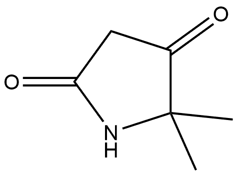 2,4-Pyrrolidinedione, 5,5-dimethyl-, (-)- Structure