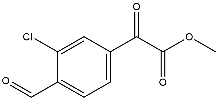 Methyl 3-chloro-4-formyl-α-oxobenzeneacetate Structure