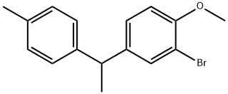 Benzene, 2-?bromo-?1-?methoxy-?4-?[1-?(4-?methylphenyl)?ethyl]?-|2-溴-1-甲氧基-4-(1-(对甲苯基)乙基)苯