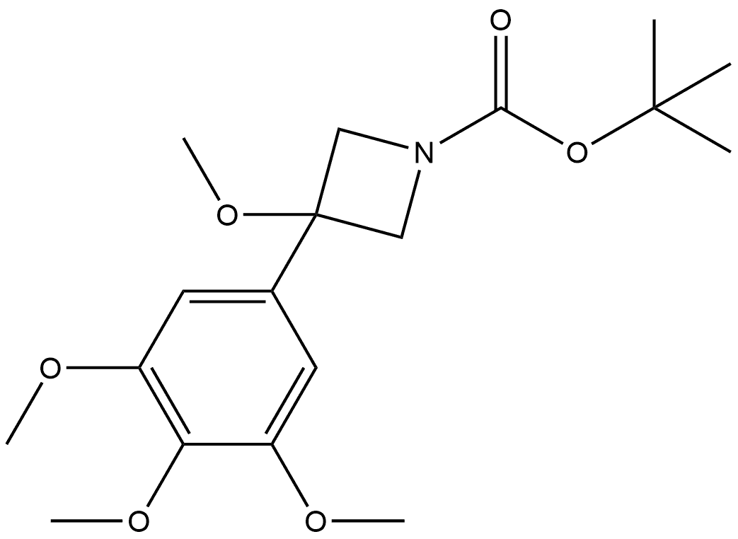 1,1-Dimethylethyl 3-methoxy-3-(3,4,5-trimethoxyphenyl)-1-azetidinecarboxylate Structure