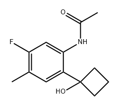 Acetamide, N-[5-fluoro-2-(1-hydroxycyclobutyl)-4-methylphenyl]- Struktur