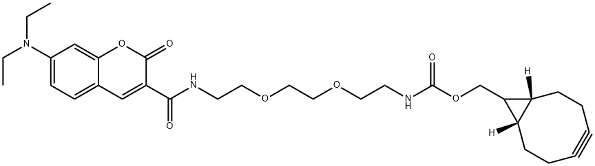 Coumarin-PEG2-exoBCN Structure