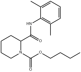2-((2,6-二甲基苯基)氨基甲酰基)哌啶-1-甲酸丁酯 结构式