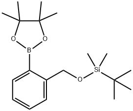 1,3,2-Dioxaborolane, 2-[2-[[[(1,1-dimethylethyl)dimethylsilyl]oxy]methyl]phenyl]-4,4,5,5-tetramethyl- Structure