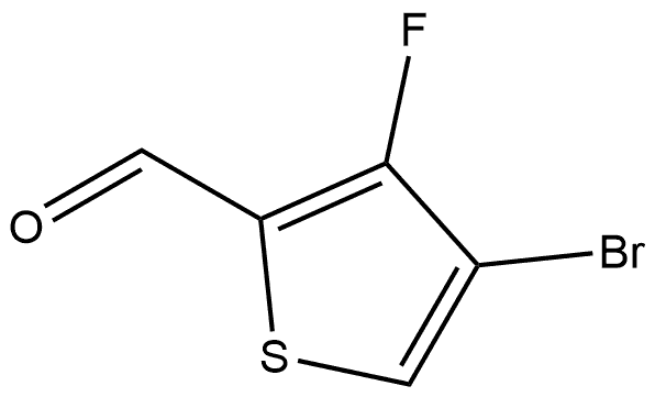 4-Bromo-3-fluorothiophene-2-carbaldehyde 化学構造式