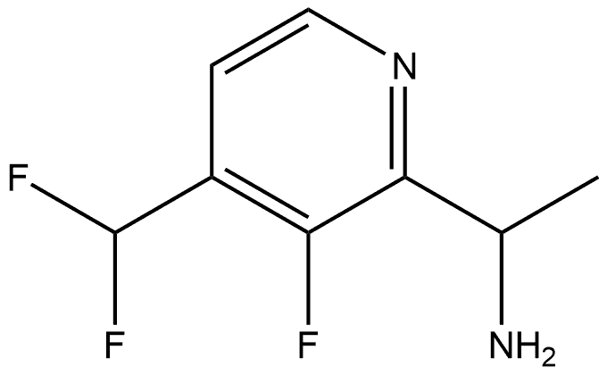 4-(Difluoromethyl)-3-fluoro-α-methyl-2-pyridinemethanamine 化学構造式