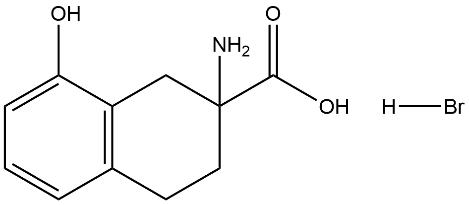 2-Amino-8-hydroxy-1,2,3,4-tetrahydronaphthalene-2-carboxylic acid hydrobromide 结构式