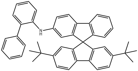 9,9′-Spirobi[9H-fluoren]-2-amine, N-[1,1′-biphenyl]-2-yl-2′,7′-bis(1,1-dimethylethyl)- (ACI) Struktur