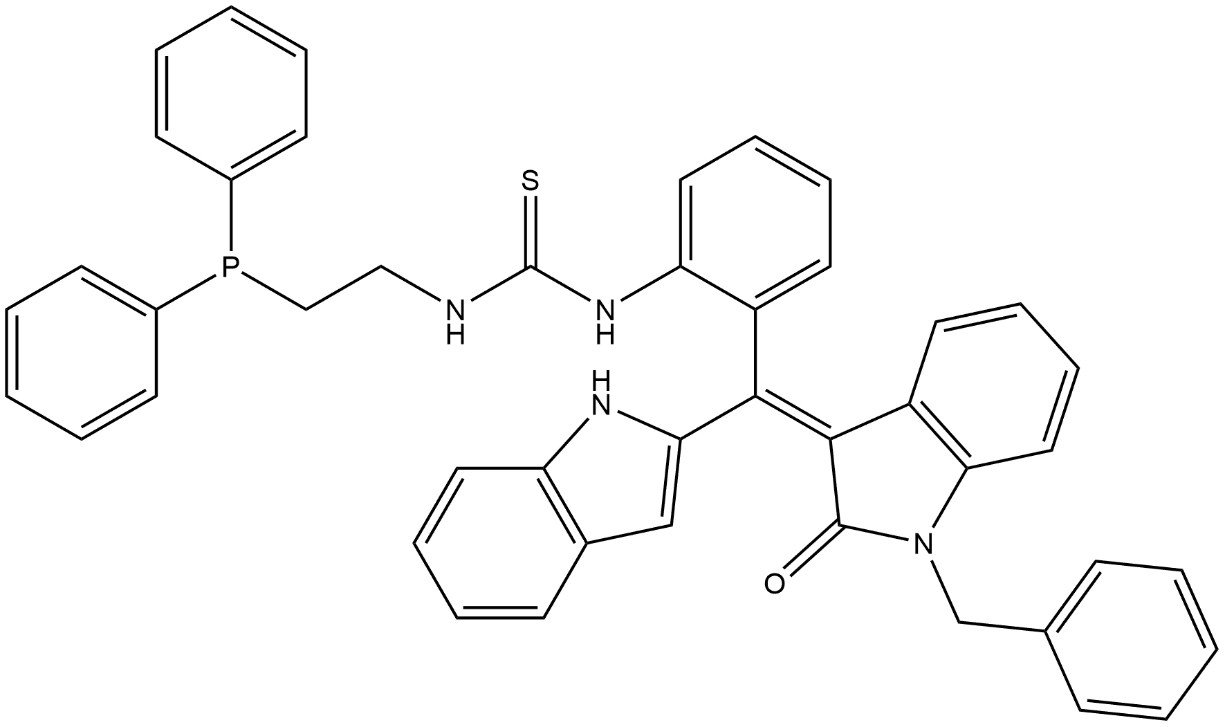 N-[(2R)-2-[(Z)-[1,2-Dihydro-2-oxo-1-(phenylmethyl)-3H-indol-3-ylidene]-1H-indol-2-ylmethyl]phenyl]-N′-[2-(diphenylphosphino)ethyl]thiourea|(RA,Z)-1-(2-((1-苄基-2-吲哚啉-3-亚基)(1H-吲哚-2-基)甲基)苯基)-3-(2-(二苯基膦酰基)乙基)硫脲