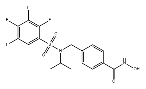 Benzamide, N-hydroxy-4-[[(1-methylethyl)[(2,3,4,5-tetrafluorophenyl)sulfonyl]amino]methyl]- Struktur