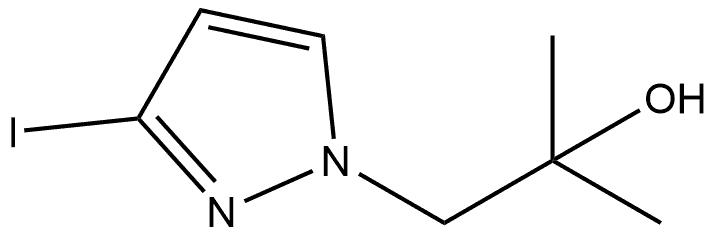 1-(3-iodopyrazol-1-yl)-2-methyl-propan-2-ol,2490679-97-3,结构式