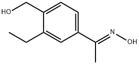 Ethanone, 1-[3-ethyl-4-(hydroxymethyl)phenyl]-, oxime, (1E)- 化学構造式