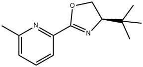 Pyridine, 2-[(4R)-4-(1,1-dimethylethyl)-4,5-dihydro-2-oxazolyl]-6-methyl- 化学構造式