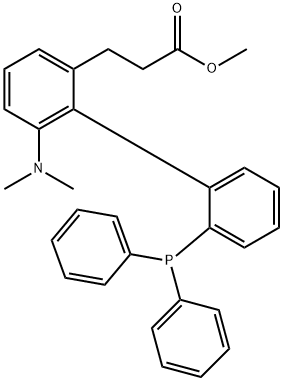 methyl (S)-3-(6-(dimethylamino)-2'-(diphenylphosphanyl)-[1,1'-biphenyl]-2-yl)propanoate 结构式