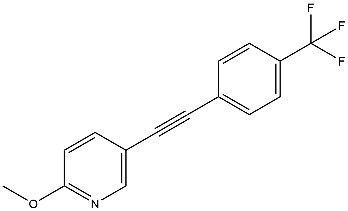 2-Methoxy-5-[2-[4-(trifluoromethyl)phenyl]ethynyl]pyridine Structure