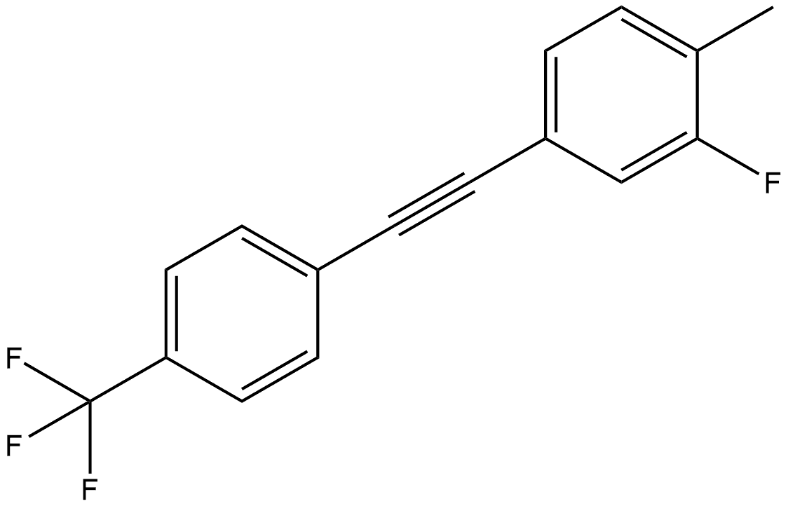 2-Fluoro-1-methyl-4-[2-[4-(trifluoromethyl)phenyl]ethynyl]benzene Structure