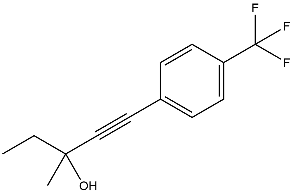 3-Methyl-1-[4-(trifluoromethyl)phenyl]-1-pentyn-3-ol Structure