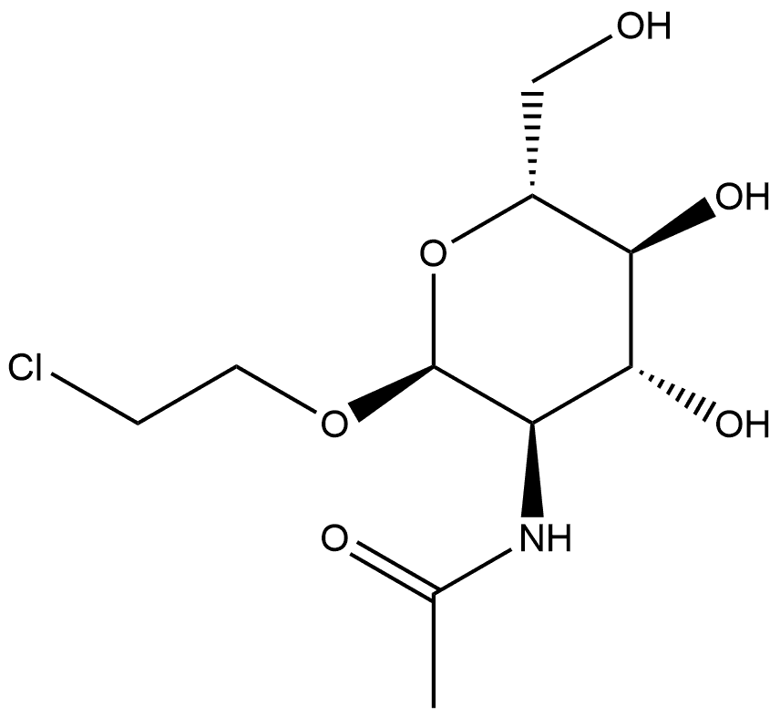 α-D-Glucopyranoside, 2-chloroethyl 2-(acetylamino)-2-deoxy- Structure