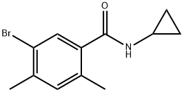 5-Bromo-N-cyclopropyl-2,4-dimethylbenzamide 结构式