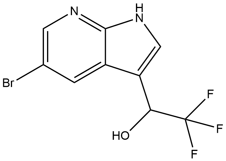 1H-Pyrrolo[2,3-b]pyridine-3-methanol, 5-bromo-α-(trifluoromethyl)- Structure