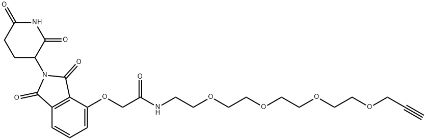 2496687-00-2 Acetamide, 2-[[2-(2,6-dioxo-3-piperidinyl)-2,3-dihydro-1,3-dioxo-1H-isoindol-4-yl]oxy]-N-3,6,9,12-tetraoxapentadec-14-yn-1-yl-