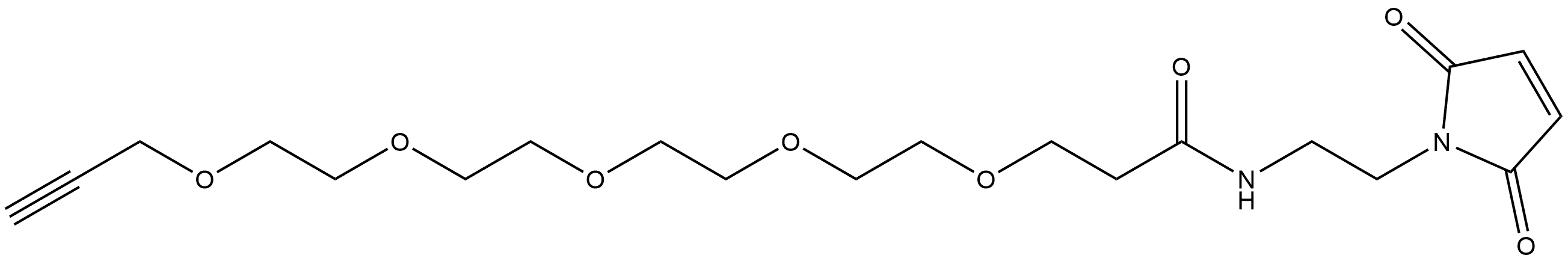 N-(2-(2,5-dioxo-2,5-dihydro-1H-pyrrol-1-yl)ethyl)-4,7,10,13,16-pentaoxanonadec-18-ynamide Structure