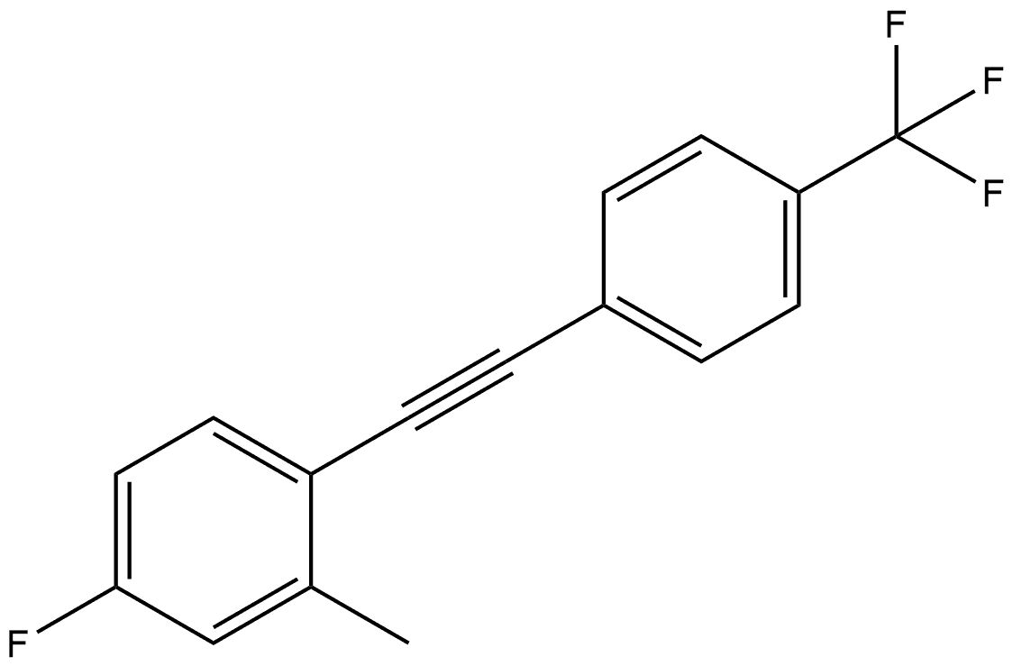 4-Fluoro-2-methyl-1-[2-[4-(trifluoromethyl)phenyl]ethynyl]benzene Struktur