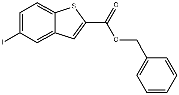 5-碘苯并[B]噻吩-2-羧酸苄酯 结构式