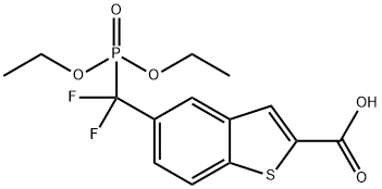 5-((二乙氧基磷酰基)二氟甲基)苯并[B]噻吩-2-羧酸, 2497586-39-5, 结构式