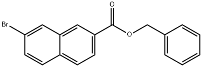2-Naphthalenecarboxylic acid, 7-bromo-, phenylmethyl ester Structure