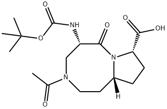 (5S,8S,10AR)-3-乙酰基-5-(叔丁氧羰基)-6-氧杂氢吡咯[1,2-A ]-[1,5]二氮杂辛-8-羧酸, 2497590-06-2, 结构式