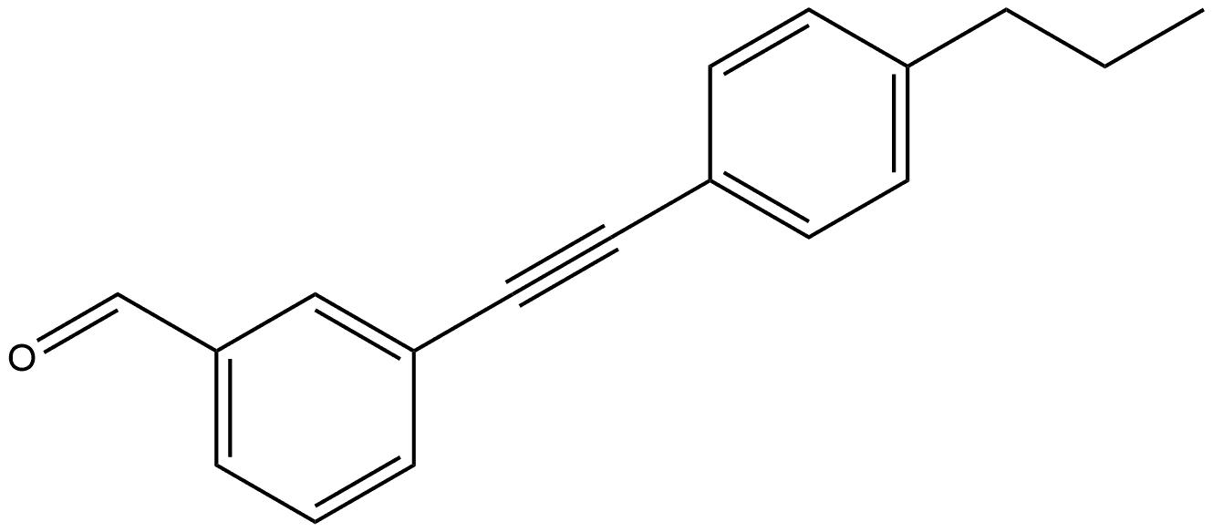 3-[2-(4-Propylphenyl)ethynyl]benzaldehyde 结构式