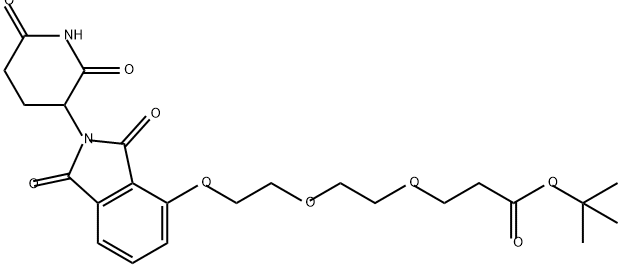 Propanoic acid, 3-[2-[2-[[2-(2,6-dioxo-3-piperidinyl)-2,3-dihydro-1,3-dioxo-1H-isoindol-4-yl]oxy]ethoxy]ethoxy]-, 1,1-dimethylethyl ester Structure
