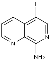 1,7-Naphthyridin-8-amine, 5-iodo- Struktur