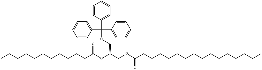 Hexadecanoic acid, (2S)-2-[(1-oxododecyl)oxy]-3-(triphenylmethoxy)propyl ester