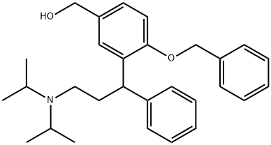 Benzenemethanol, 3-[3-[bis(1-methylethyl)amino]-1-phenylpropyl]-4-(phenylmethoxy)- 结构式